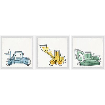 Marmont Hill Useful Machines 3-Piece Set Framed Art | Perigold